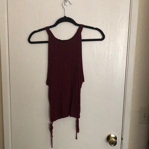 Maroon crop top